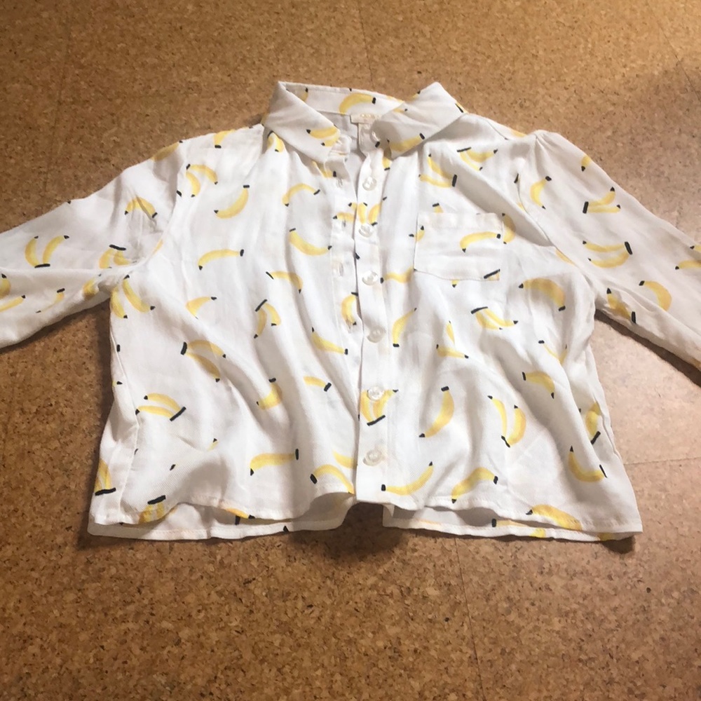 Banana print blouse